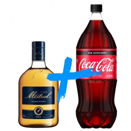 Mistral 35° 1 Lt + Coca Cola 2,5 Lt Zero