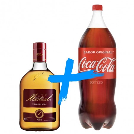 Mistral 40° 750 cc + Coca Cola 2.5 Lt Original